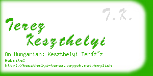 terez keszthelyi business card